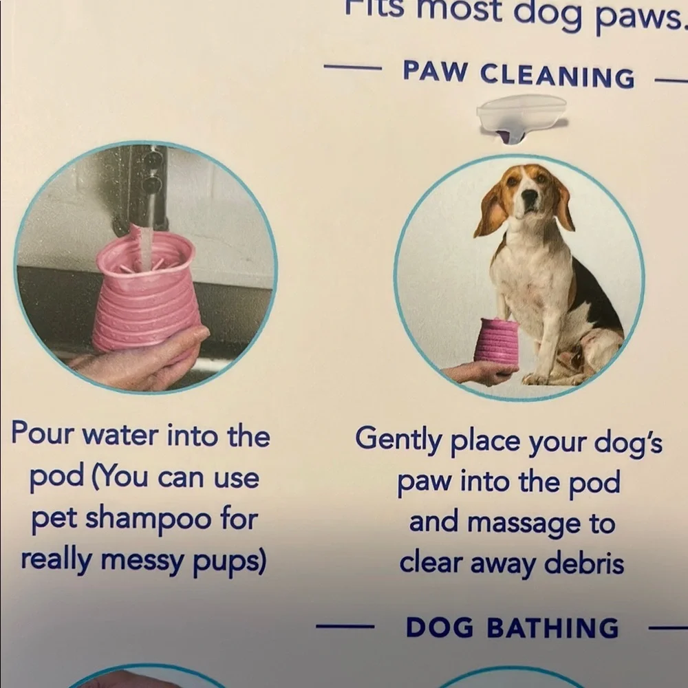 Tails & More Pink Cleaning Paw Pod with Towel